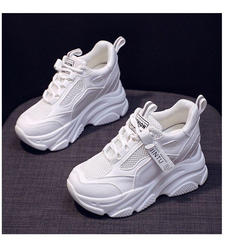 Product Introduction of Giày Lưới Thoáng Khí Cho Nữ, Giày Thể Thao Mới, Dad Shoes Đế, Giày Trắng Thường Ngày Đế Tăng Chiều Cao Mùa Lò Xo 2023 8