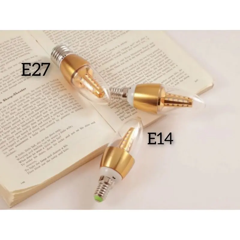 COD Lampu LED Candle 5w kuning jantung jagung 5w lilin 5watt - E14 - E27- Lampu hias Lampu dekor- Putih / kuning White 2