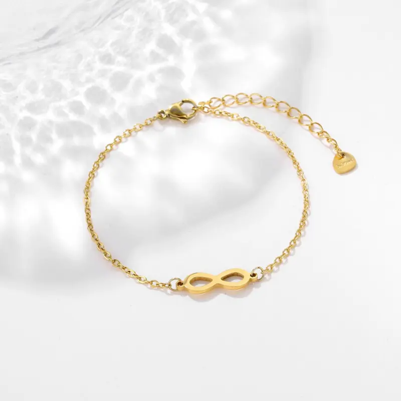 Vòng Tay Số 8 & Vô Cực, Thiết Kế May Mắn, Dây Chuyền Có Thể Điều Chỉnh Thanh Lịch, Dành Cho Phụ Nữ, Biểu Tượng Của Sự Giàu Có Và Tình Yêu Vĩnh Cửu, Đồ Trang Sức Có Thể Xếp Chồng Hợp Xu hướng 0