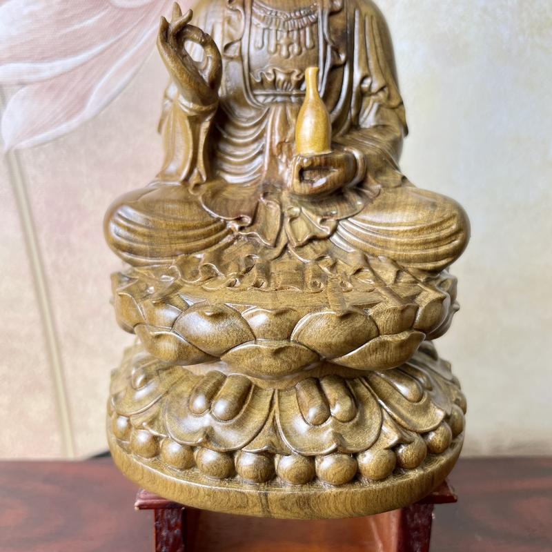 Product Introduction of Tượng Quan Thế Âm Bồ Tát Gỗ Bách Xanh Cao 15cm Mùi Hương Thơm 5