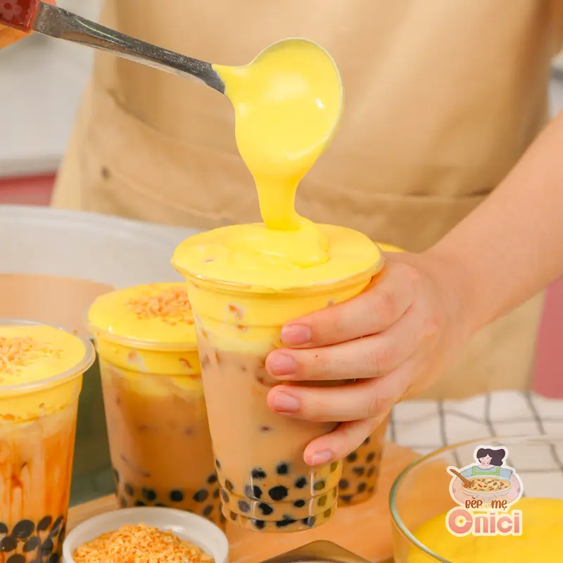 Trà sữa kem trứng mix vụng dừa nướng nguyên liệu nấu 20-25 ly Bếp Của Mẹ ONICI 5