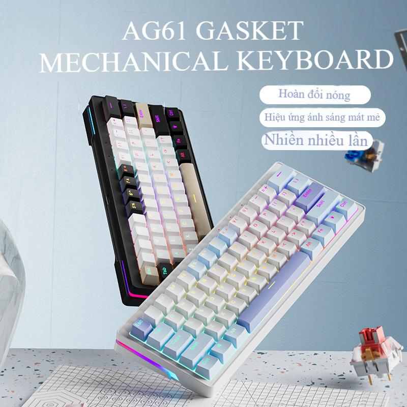 Phím Gaming Zifriend AG61 - 61 Phím Full N-Key Rollover Hot Swap, Đèn LED RGB Streamer, Thiết Kế Tiện Lợi Cho Trình Duyệt Nhanh Chóng Chất Lượng Cao, Thiết Kế Hiện Đại, Hỗ Trợ Nhiều Ngôn Ngữ Và Giao Diện Đa Màu Sắc.   phím   phím ban  phim   phím bàn