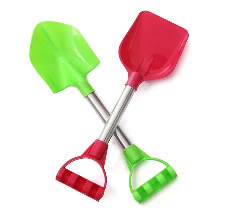 Product Introduction of 2Pcs/set Beach Shovel Toy Kids Outdoor Digging Sand Shovel Play Sand Tool with Stainless Steel Handle Summer Playing Shovel Toys 8