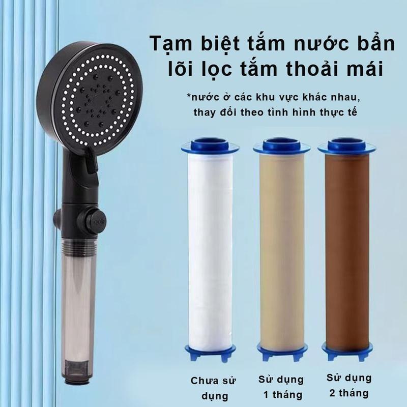 Vòi Hoa Sen Tăng Áp 5 Chế Độ Phun Mạnh Mẽ, Rửa Sạch Bụi Bẩn Tiết Kiệm Nước, Chất Liệu Nhựa Bền Đẹp 1