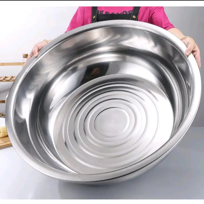 Baskom Stainless Steel Jumbo Baskom Stainless Besar 60cm