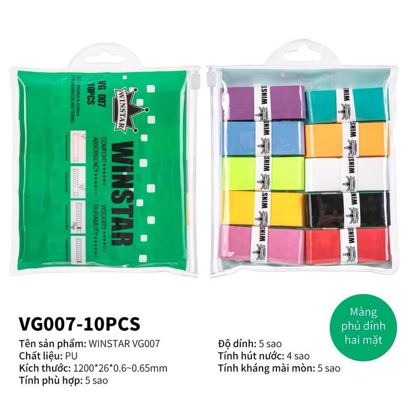 Combo 10 Chiếc quấn cán WINSTAR VG007 Vợt Cầu Lông Sport Cán Vợt