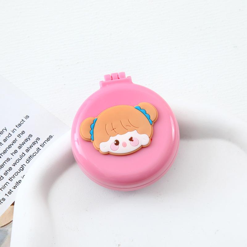 Gương lược mini cute trải đầu massage cầm tay gấp gọn bỏ túi tiện lợi 4