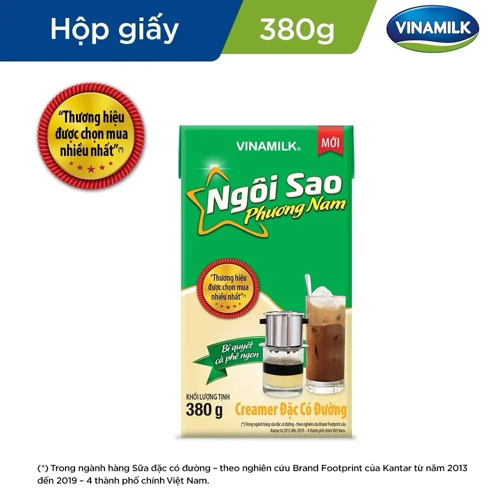 ￼Sữa Đặc Ngôi Sao Phương Nam Hộp Giấy 380g.