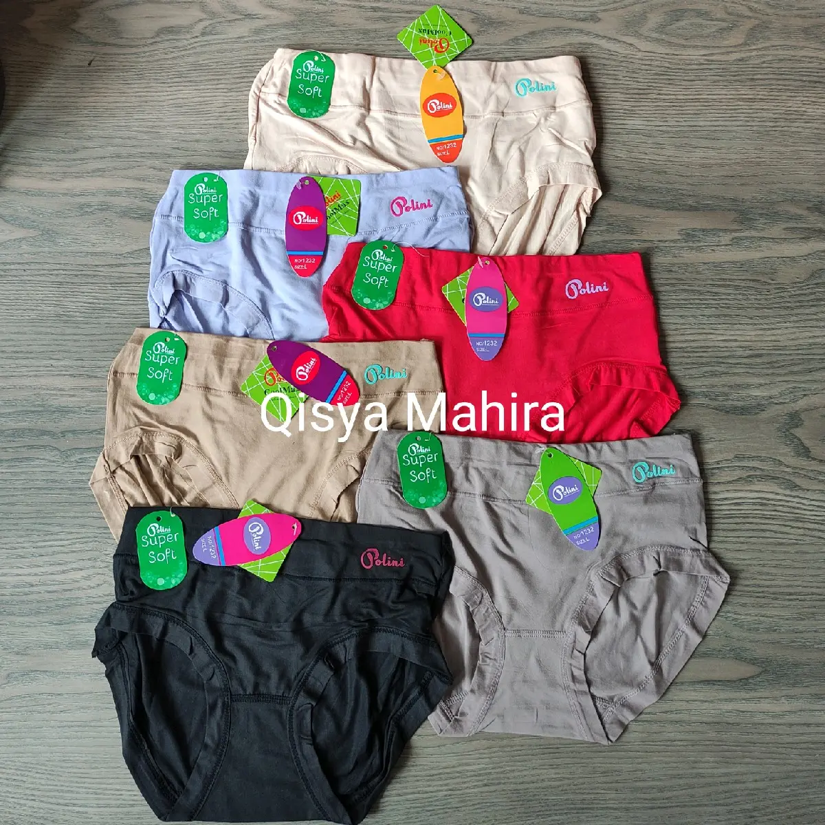 (6pcs)Celana Dalam Wanita POLINI 1232 Super Soft Katun Lembut Nyaman
