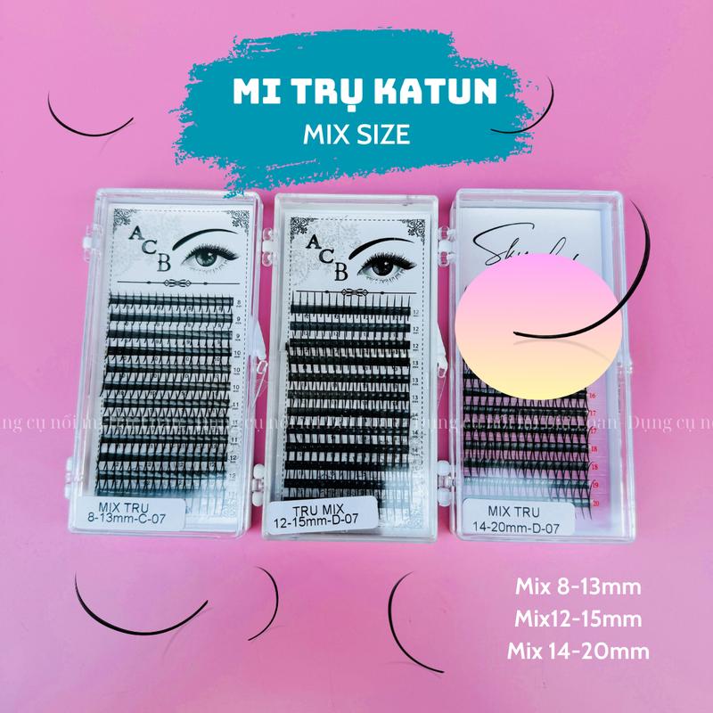 Mi trụ katun 0.07 mix (8-13),( 12-15) Cong C, CC, D Women Cosmetic Trang Điểm Mỹ Phẩm