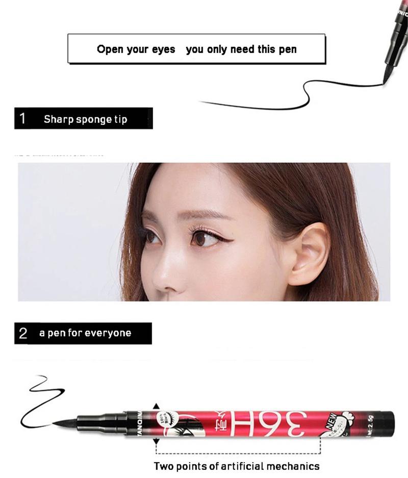 Product Introduction of 5 style of black liquid eyeliner shade brown make up eye liner pencil color eyeliner waterproof eyeliner eyes makeup stencil 37