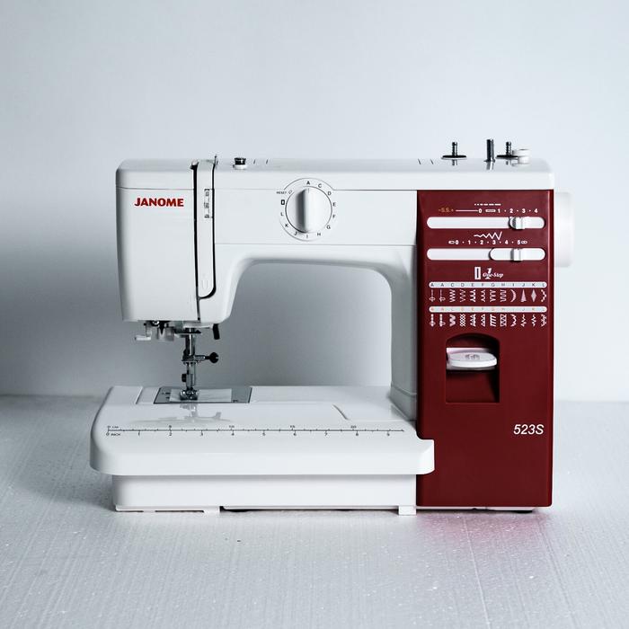 Gambar Mesin Jahit Portable JANOME 523S / 523-S Body Full Besi + Alat Masuk Jarum Otomatis dari Kianjaya Machinery Kota Bandung Tokopedia