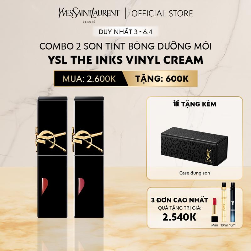 [DUY NHẤT 3 - 6.4] Combo 2 Son tint dưỡng môi căng bóng YSL The Inks Vinyl Cream