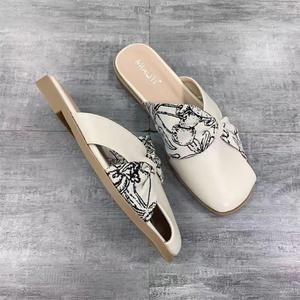 Dép Đế Bằng, Phong Cách Mới Mùa Hè Của Phụ Nữ, Người Lười Biếng Bước Đi, Thiết Kế Thời Trang Giày  nữ có nơ