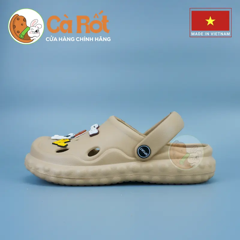 Dép Sục "siêu nhẹ, siêu êm" stiker bánh than đúc nguyên khối - chất liệu EVA nguyên sinh siêu êm, siêu bền bỉ, chống trơn trượt  - CR017 5