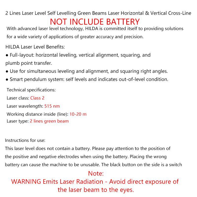 HILDA Portable Laser Level with Storage Bag, Waterproof & Dust-proof Level, Mini Level Tool for Home Office, Professional Optical Instrument for Home & Daily Use, Gifts 7