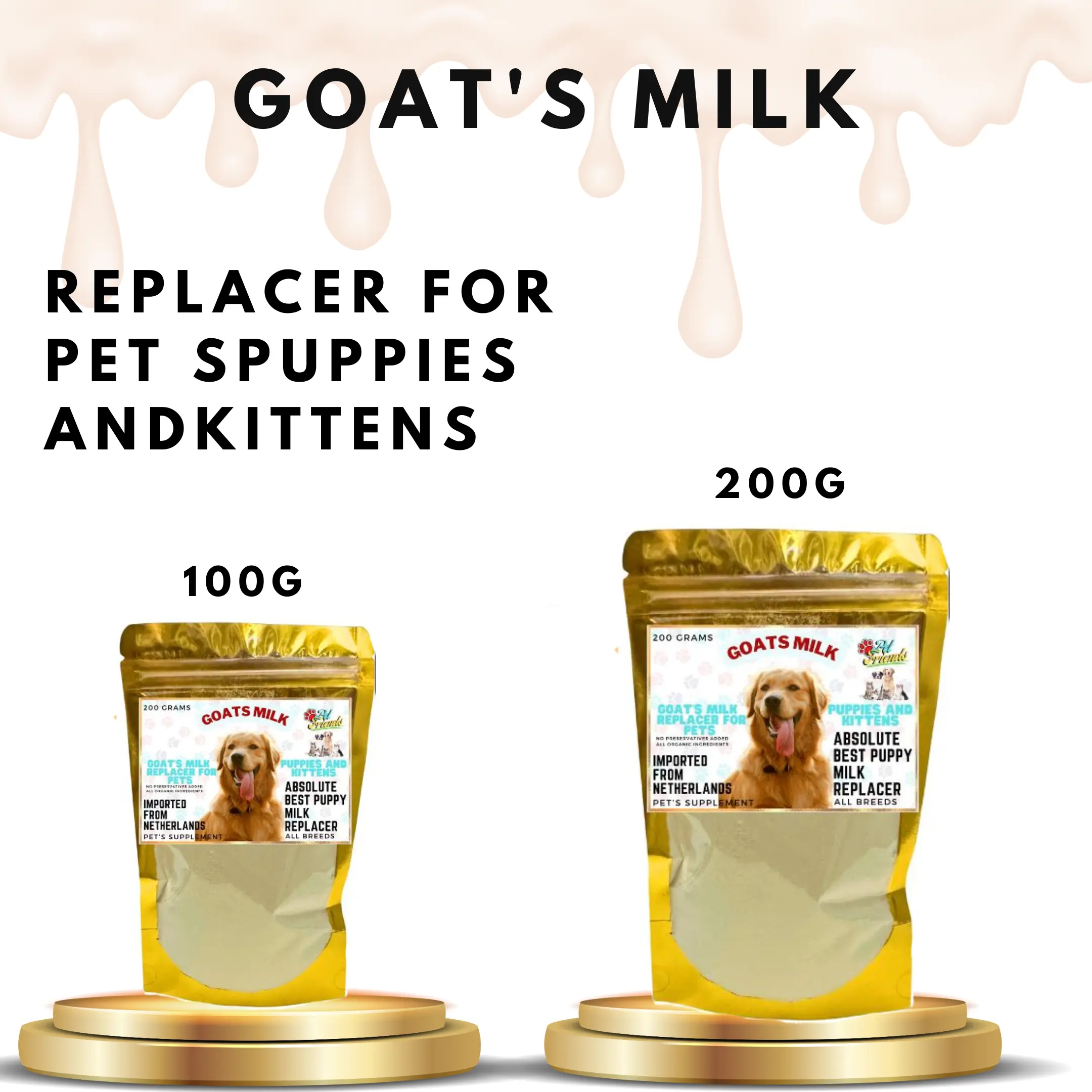 [PETFRIENDS] PETGoat's Milk Replacer Powder for Dogs Cats Rabbits Pets Puppies milk