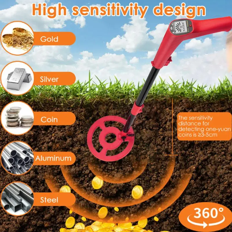 Adjustable Length Metal-Detector, Lightweight Design Metal-Detector with Waterproof Coil, Suitable for Outdoor Adventure 6