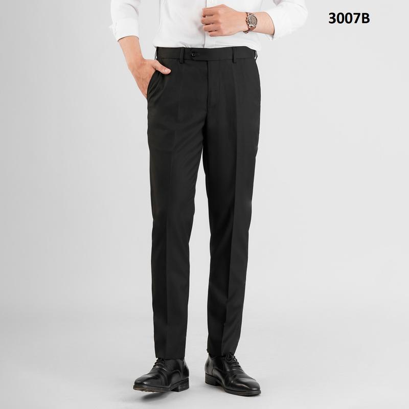 Quần âu nam trơn cao cấp Vulcano cạp chun co giãn, phom dáng Slim lịch lãm 3007 5