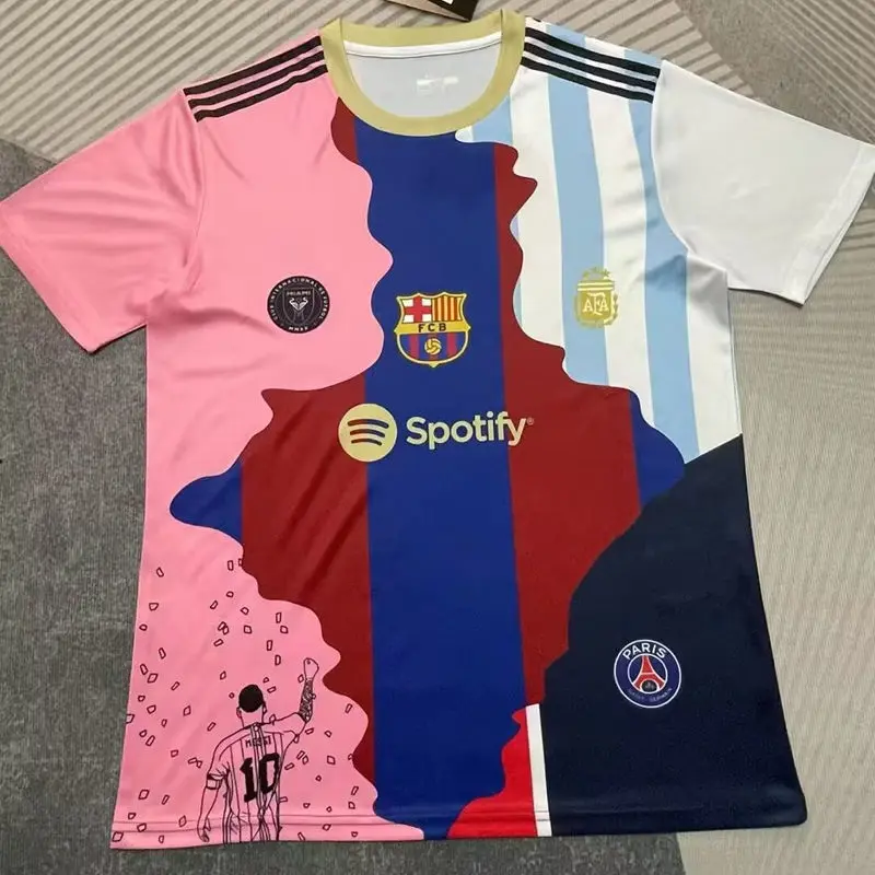 Áo Thi Đấu Messi, Phiên Bản Kỷ Niệm, Phiên Bản Đặc Biệt, Đồng Phục Đội, Đồng Phục Số 10, Áo Phông Ngắn Tay, Đồng Phục Bóng Đá, Đồng Phục Tập Luyện, Thích Hợp Cho Mùa Hè