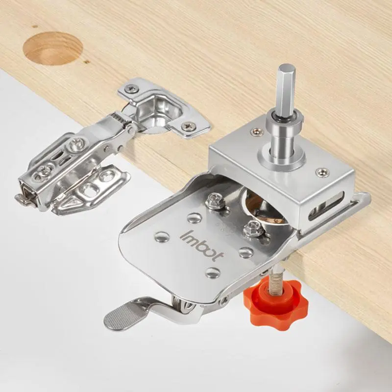 Imbot Hinge Hole Punch Positioner, 35mm Hinged Opening Auxiliary, Door Cabinet Hinge Mounting Cabinet Hinge Jig, Heavy Duty Door Hardware Accessories