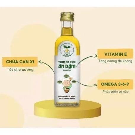 ￼Dầu Ăn Dặm Cho Bé Nguyên Liệu 100% Hạt Tự Nhiên (Óc Chó, Gấc, Sachi) - Thương Hiệu Thuyền Xưa 65ml 2