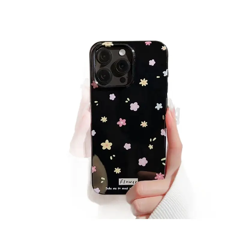 Spring small colorful flowers for iPhone16pro mobile phone case 15Plus Apple 14promax simple 13 soft 12