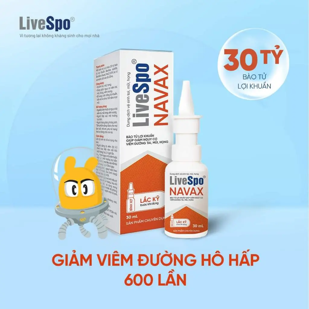 Xịt Navax chuyên dụng dạng bảo vệ mũi họng hệ hô hấp, tai, mũi, họng cho bé (chai xịt 30ml) Voi