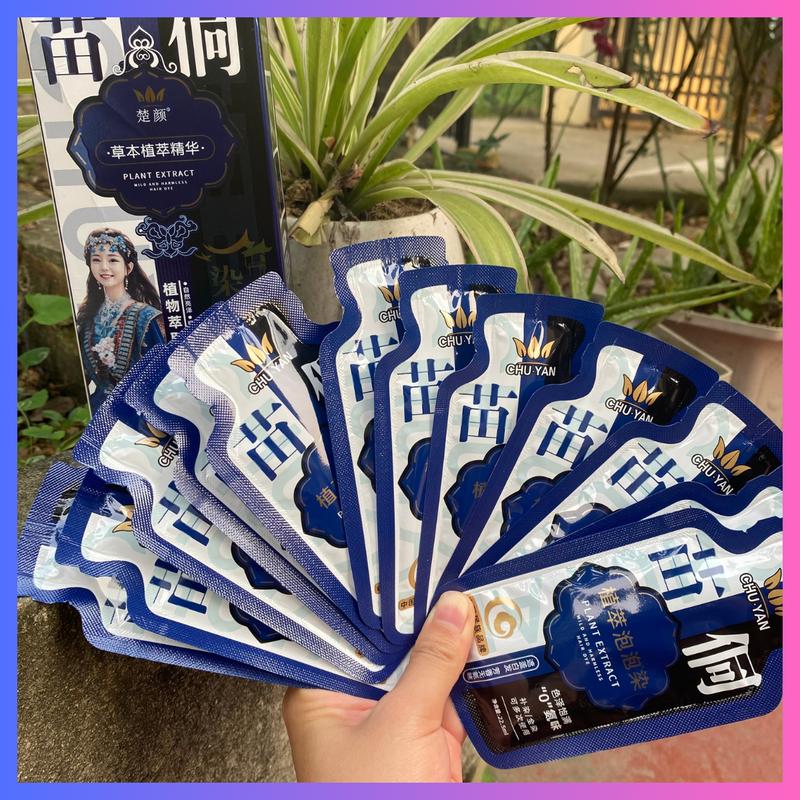 Product Introduction of LINHCON-Dầu gội phủ màu nâu đen (hộp 12 gói),phủ bạc,lên màu chuẩn và bền màu-LINHCON đổi màu tóc phủ màu tóc 16