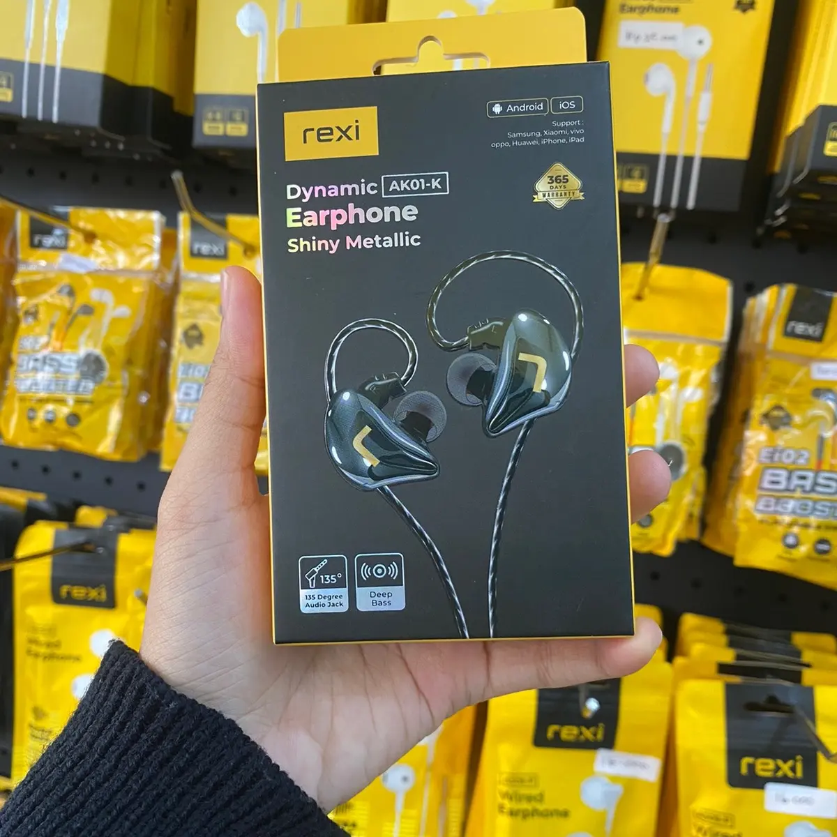 Earphone rexi headset headsfree audio bergaransi 1 tahun