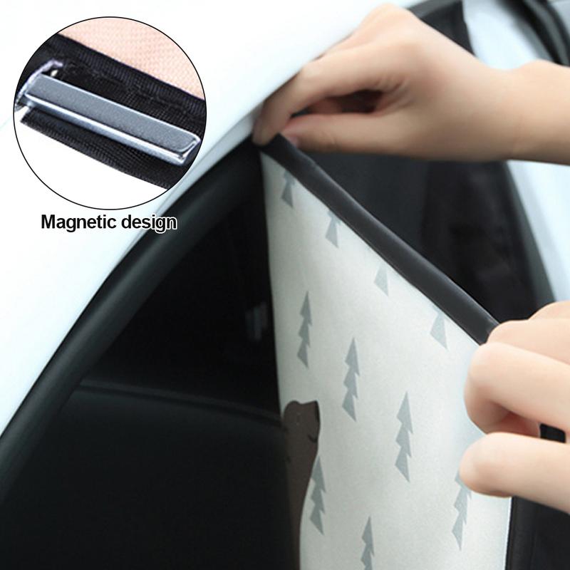 Product Introduction of Car Window Magnetic Curtain Sunshade Cover Cartoon Side Window Sunshade UV Protection For Kid Baby Children 27