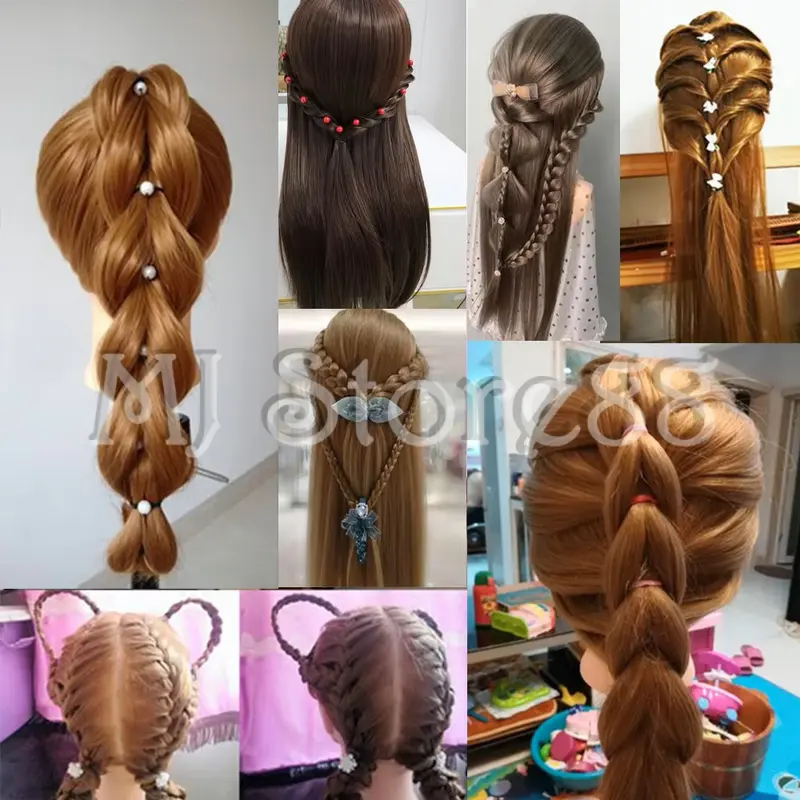 MANEKIN RAMBUT / PATUNG KEPALA / RAMBUT PALSU / BELAJAR PANGKAS & MODEL RAMBUT - MJ 6