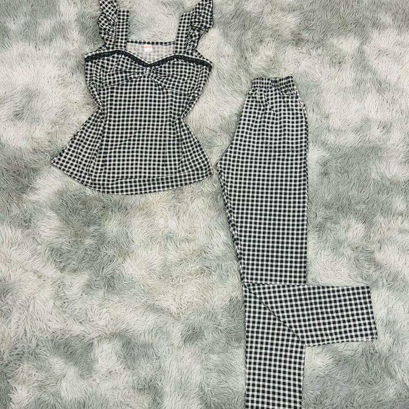 Đồ bộ thun mẫu sát nách tay cánh tiên mặc nhà 1