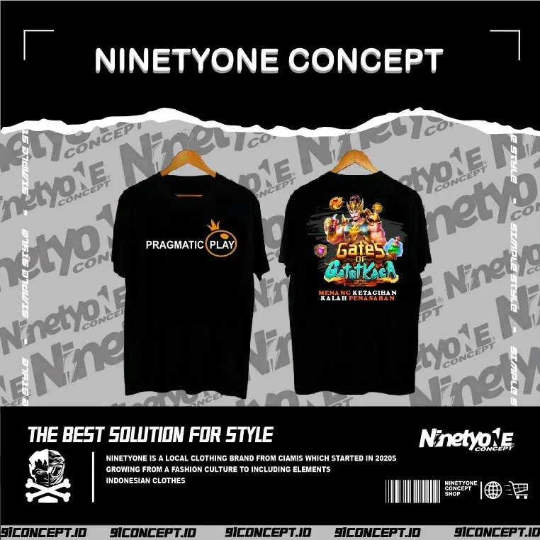 kaos Gates Of Gatotkaca pragmatic play tshirt Game Slot Katun Combed Custom Distro Printing Sablon 0