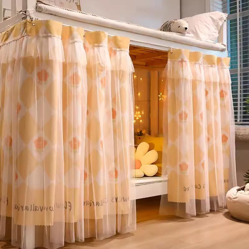 Product Introduction of YanYangTian Bunk bed Gauze curtain Bed curtain mosquito net tent bedroom Student bed Blocking privacy blackout window 3