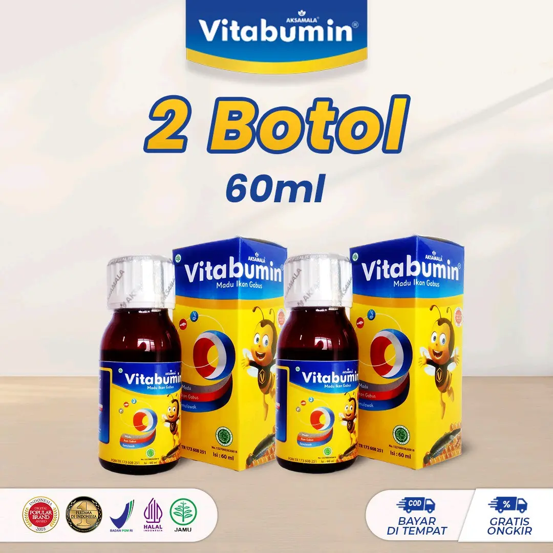 Vitamin Anak Vitabumin - Madu Ekstrak Albumin Ikan Gabus 130ml & 60ml tidak ada 24 bulan vitamin & suplemen bayi
