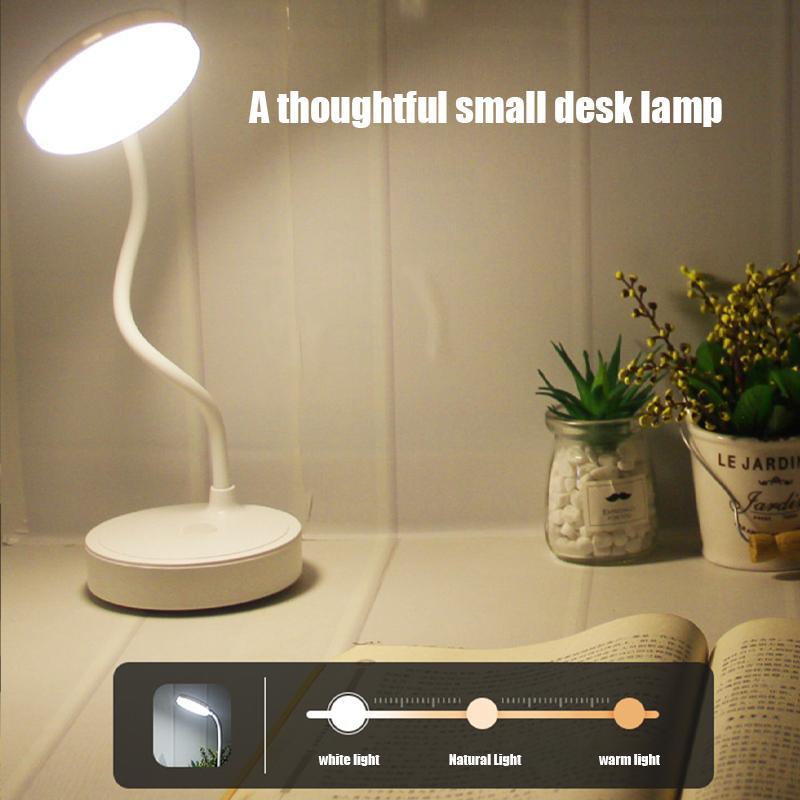 LED Eye Protection Lamp, USB Rechargeable Table Lamp, 3-color Dimming Night Light for Bedroom, Study Room & Office 4