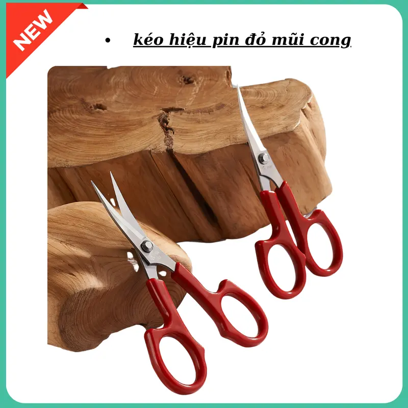 Kéo hiệu pin mũi cong cắt tỉa lông gà, cắt chỉ 7