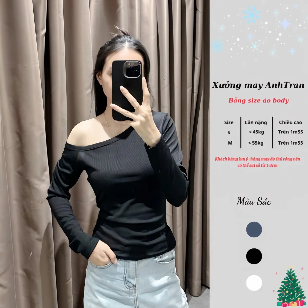Áo trễ vai ôm body nữ thời trang mùa thu đông - Phong cách trẻ trung, năng động.  Women Top Tre