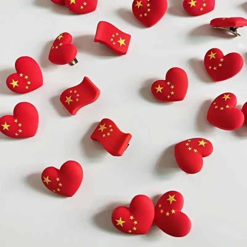 Kẹp Tóc Cờ Đỏ Nhỏ, Tình Yêu Nhỏ, Cờ Cờ Đỏ Năm Sao, Kẹp Tóc Nhỏ Phụ Kiện Tóc, Thích Hợp Cho Học Sinh, Kẹp Bên Tóc Mái, Đồ Trang Trí Tưởng Niệm Yêu Nước