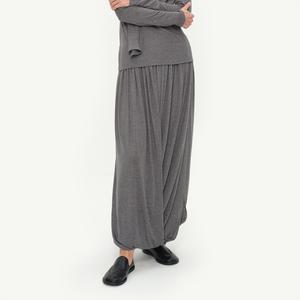 Silk Draped Asymmetric Skirt