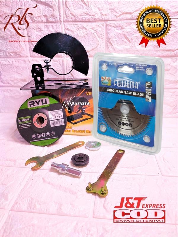 Dudukan Gerinda Tangan + Adapter Bor Konektor Ke Gerinda Circular Saw 2