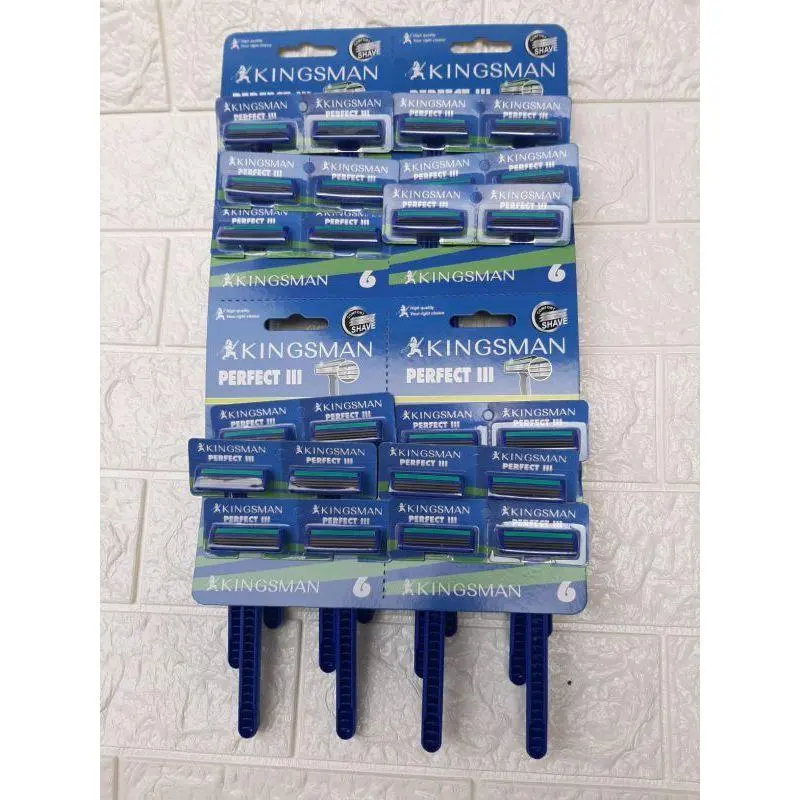 Js 12pc 24pc alat cukur kingsman 3 mata kumis jenggot cukuran bagus