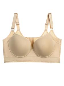 Brasier de Talla Grande con Tirantes Ajustables y Varilla, Top de Lencería Push Up con Hebilla en la Espalda, Ropa Interior Suave, Cómoda y Transpirable para Uso Diario, Bra; Tazas C; Cuerpo de Tazas C