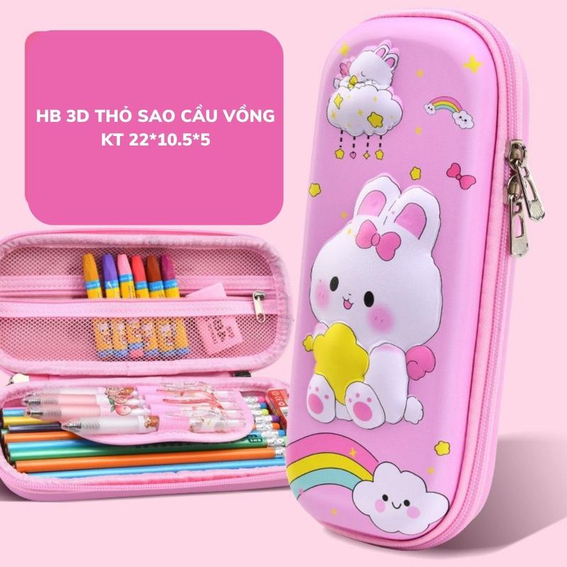 Hộp Đựng Bút Học Sinh 2 Ngăn Hoạt Hình 3D Có Chọn Mẫu 2023 0
