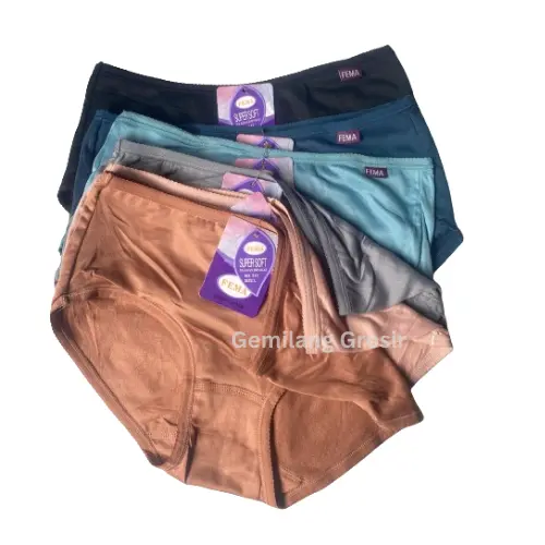 Vennyandykabasca - 12 Pcs Celana Dalam Wanita Fema 313 Polos 1