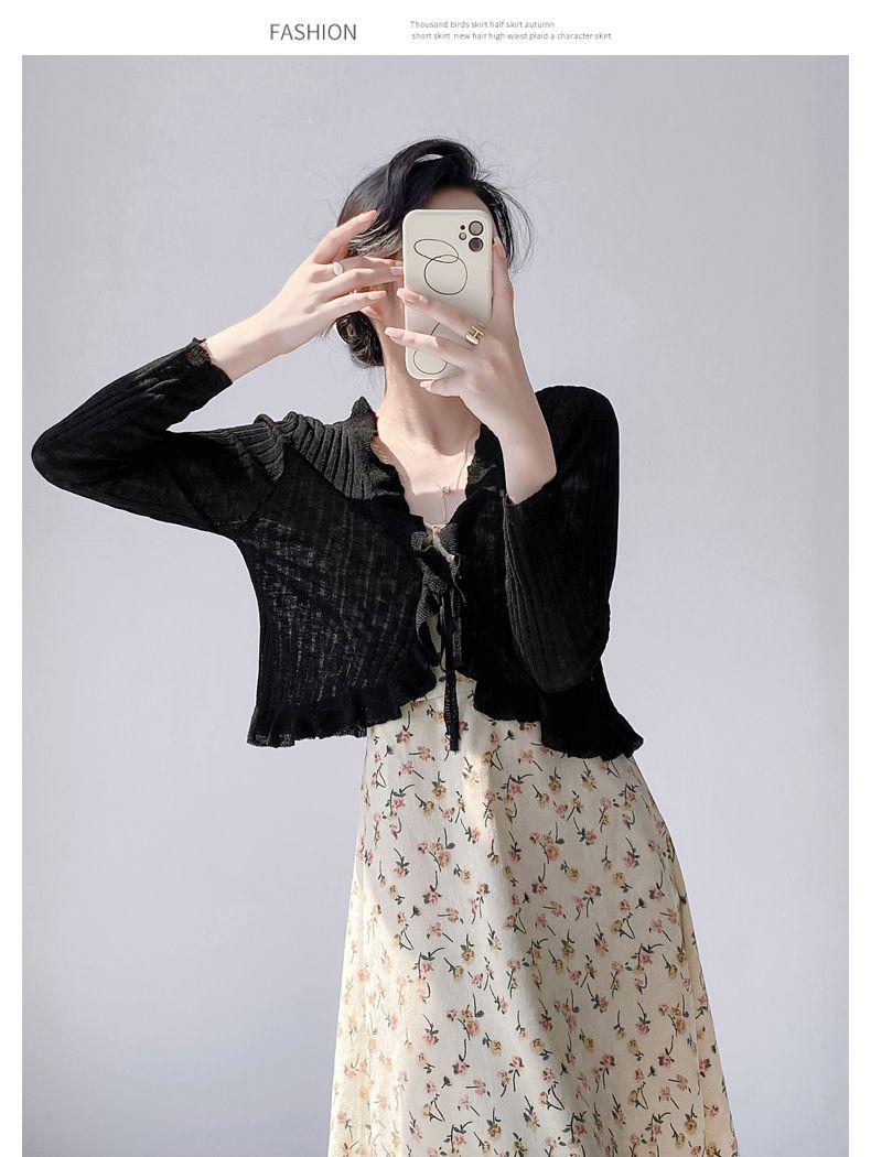 Product Introduction of Áo Cardigan Dệt Kim, Chống Nắng, Áo Cánh Che Kín Ngoài Mỏng Cho Nữ, Khăn Choàng Mùa Hè, Áo Khoác Vai Nhỏ Bằng Lụa Lạnh 17