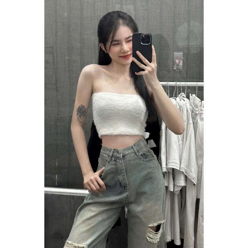 Product Introduction of Áo ống lông thỏ mềm mịn co giãn thoải mái A398 7