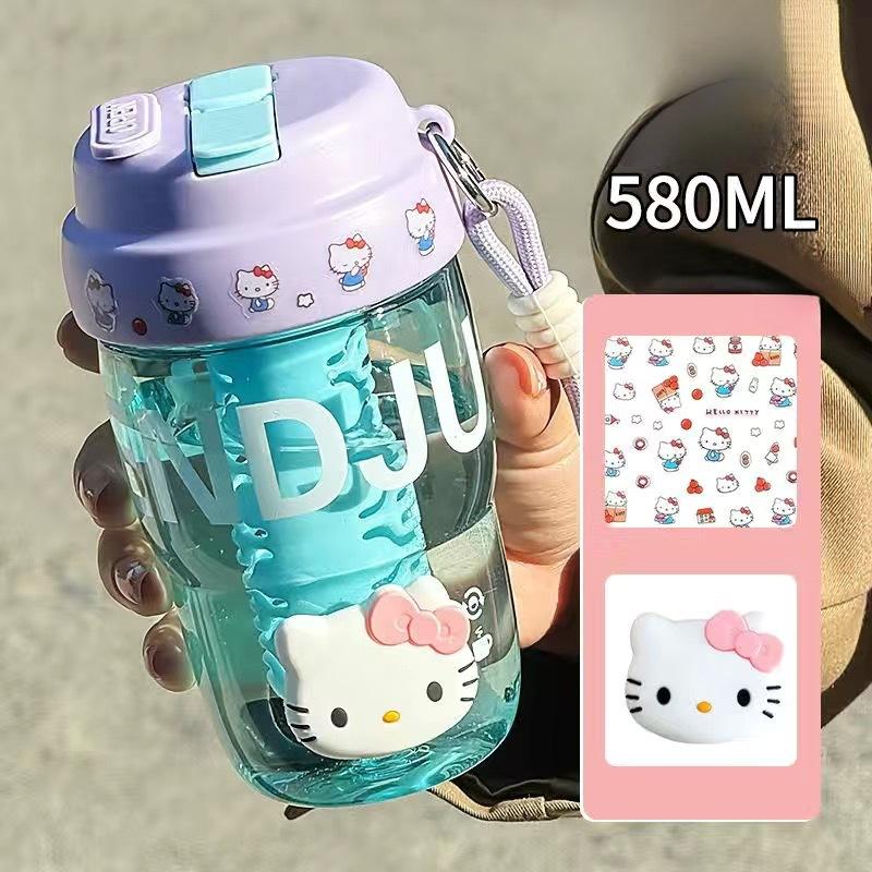 Product Introduction of Straw Cup, Portable Rope Tea Cup, Household Food Grade Material, Double Drinking Plastic Cup, Double Drinking Cup with Straw, Student Cute Handle, Accompanying Cup 5