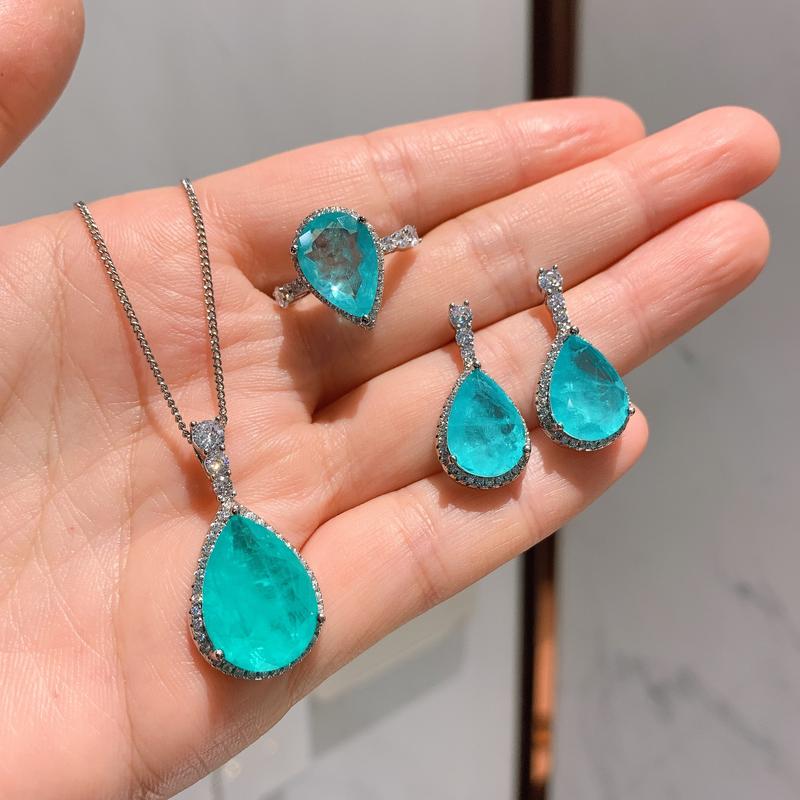 Product Introduction of TopKiss Stunning Gemstone Jewelry Set with Palayeriba Pendant Necklace and Earrings for Women, Ideal for Daily Wear and Special Occasions 6